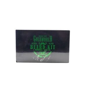 Gold‎ World Beard Grooming Kit 7-Piece Professional Beard Care Set New Sealed